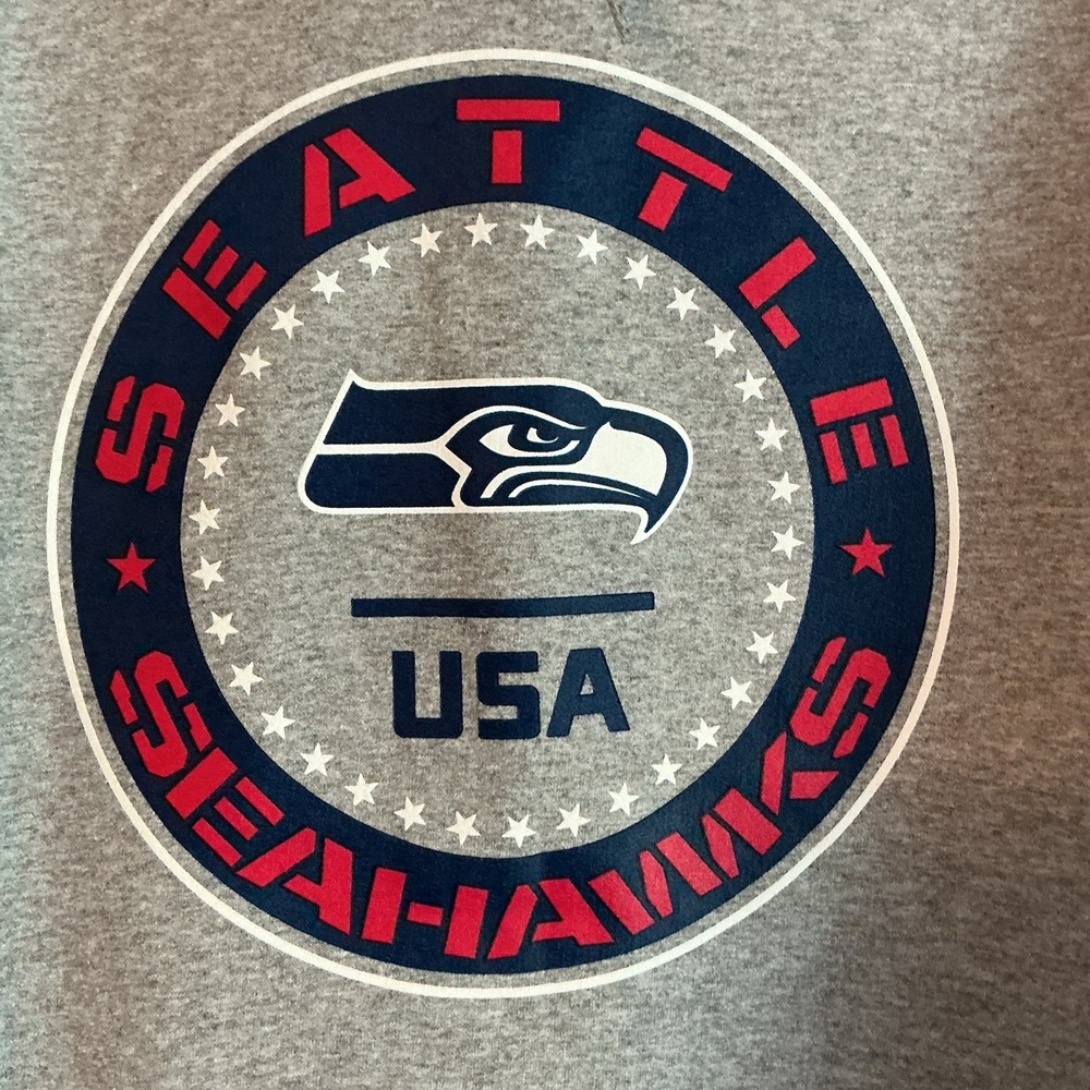 NFL Team Apparel Seattle Seahawks Hoodie‎ Men's Size 2XL Gray Football